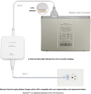 U-Charger External Laptop Battery Charger for Apple MacBook, iBook, PowerBook.