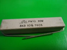 Resistor 10 Watt (1) Cement Power Resistor 3.3k ohm NOS IRC Canada