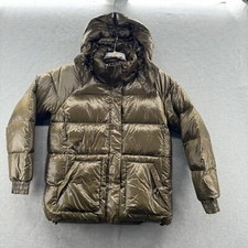 Columbia Womens Size M Golden Hooded Goose Down Fill Omni Heat Puffer Jacket