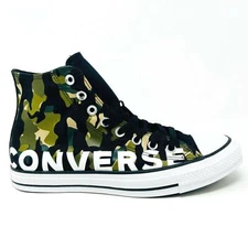 Converse Chuck Taylor All Star Hi Black Camo Mens Casual Sneakers 166232F