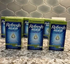 3 Pack Refresh Relieva for Contacts Lubricant Eye Drops 0.27Oz Sterile Exp 09/25