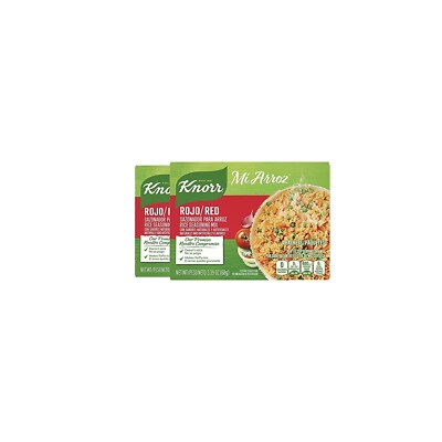 Knorr Mi Arroz Rice Seasoning Mix Rojo/Red 2.39 oz 4 Count, Pack of 2