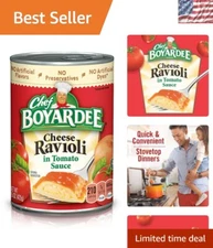 Convenient Cheese Ravioli in Tomato Sauce - 7g Protein - 12 Cans of Comfort