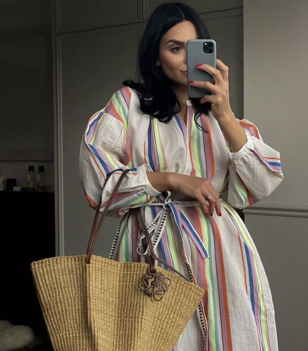 Lemlem x H&M Designer * sz XS, S Lyocell Striped Kaftan