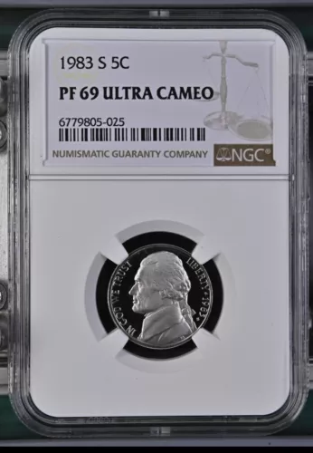 PF69 UCAM 1983-S Jefferson Nickel NGC Graded Brown Label 