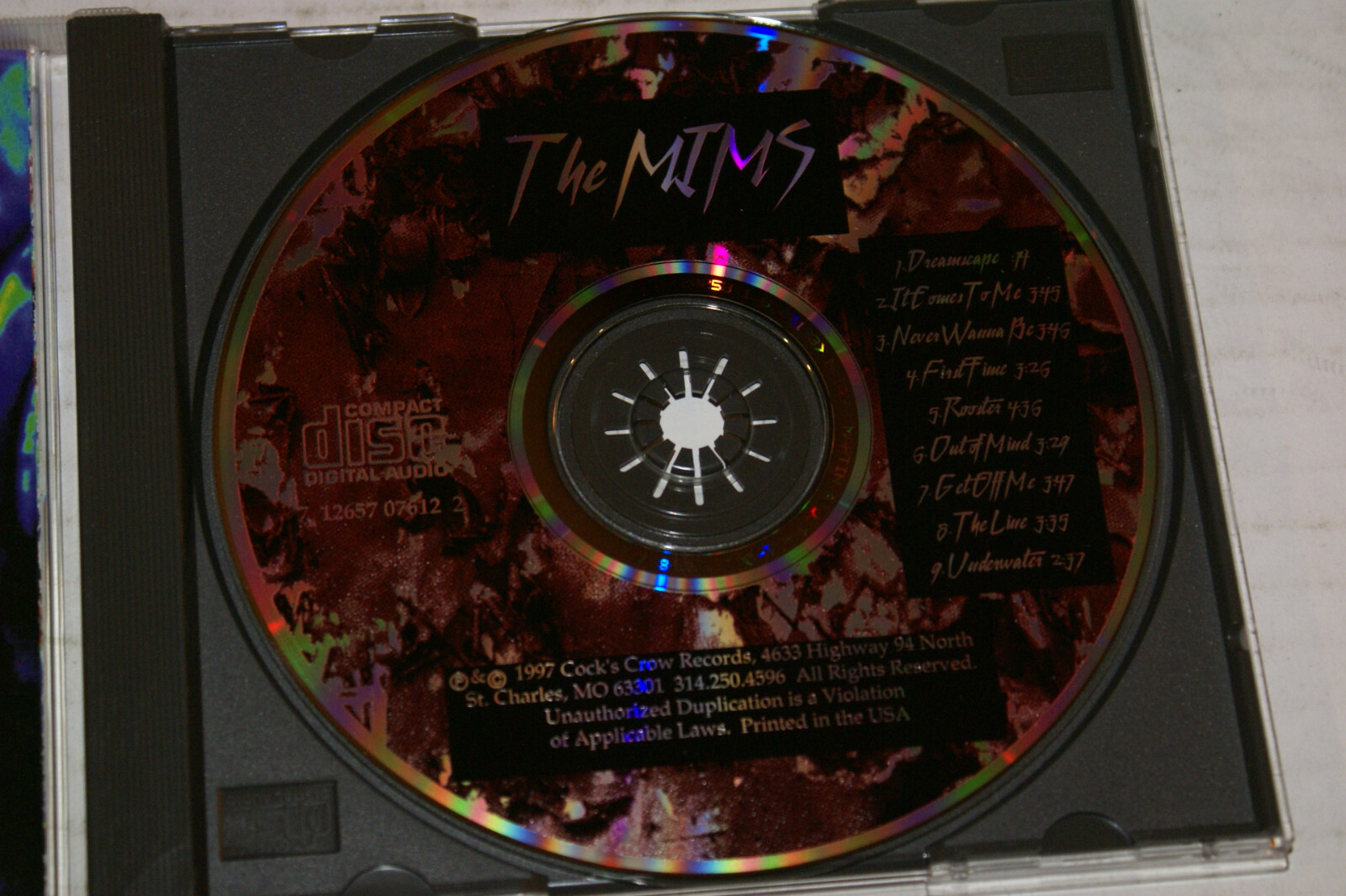 The Mims S/t Cd Rare St Louis Mo Indie Rock 1997 Private Pressing Cocks ...