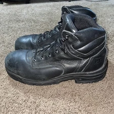 Timberland Pro Powerfit Men's Size 11.5 M Black Leather Boots Titan Comp Toe