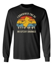 I Survived the New Jersey Mystery Drones Funny Retro Long Sleeve Tshirt