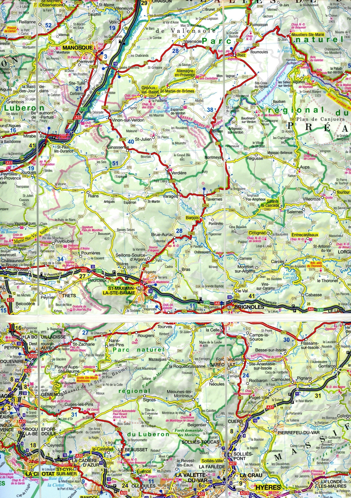 Thumbnail - Motourmaps Provence-alpes-côte D'azur (französische Alpen Süd) Auto-