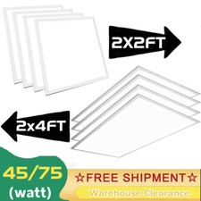 2x2 FT LED Flat Panel Troffer Light,2x4 FT Recessed Back-Lit Drop Ceiling Lights