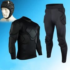 Men Soccer Football Goal Keeper Goalie Padded Long Pants Jersey Shirts Jersey
