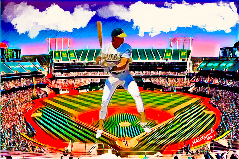 Oakland Athletics Jose Canseco lithograph print-11 x17-Collectible-Ready 2 frame