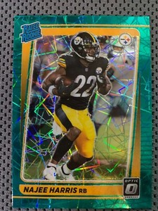 2021 Donruss Optic Najee Harris #213 Green Velocity Rated Rookie Prizm