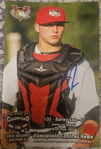 2019 Korey Lee Signed Autograph Tri-City Valleycats Program - Bild 4 von 4