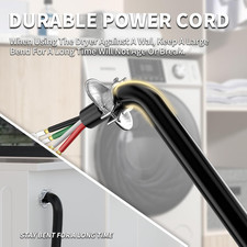 30 Amp 4 Prong Dryer Cord 10 FT Black, 10/4 Gauge Appliance Dryer Power Cord ...
