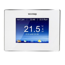 Warmup 4iE Smart Wi-Fi Thermostat White Onyx Sealed Screen 