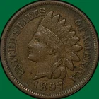 1897 Indian Head Cent Choice Extremely Fine XF+ Coin #39560