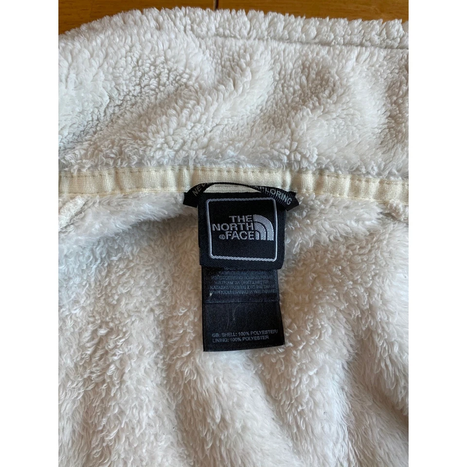 Chaqueta polar de felpa difusa para mujer The North Face Osito blanca cremallera completa talla grande Foto 2 de 4
