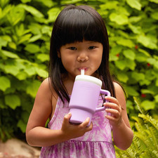 Baby Silicone Sippy Cup 9oz Straw Leak Resistant BPA Free Toddler Cup