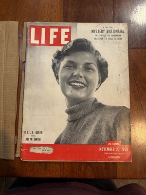 LIFE MAGAZINE NOVEMBER 27 1950 ALLYN SMITH U.C.L.A. QUEEN / MYSTERY BILLIONAIRE