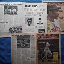 San Francisco Giants Lot Bobby Bonds 1973 All Star MVP Arch Memorial Award 