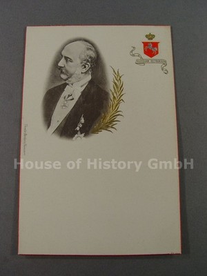 150154: Postkarte, Georg V. König von Hannover in Zivil mit Orden (Th. Borchers)