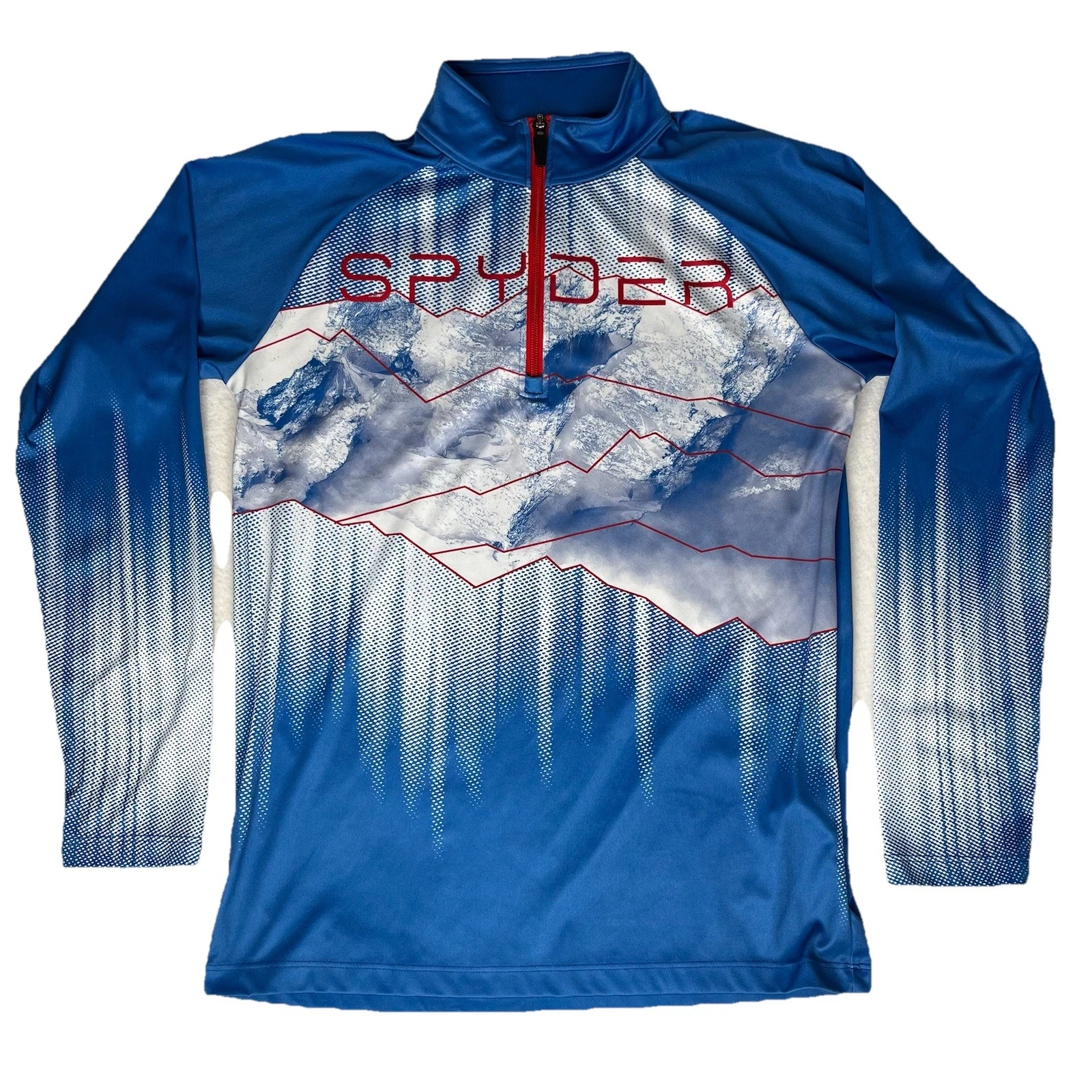 Spyder Boy's Base Layer Web Quarter Zip T-Neck Top Shirt Size XL Outdoor