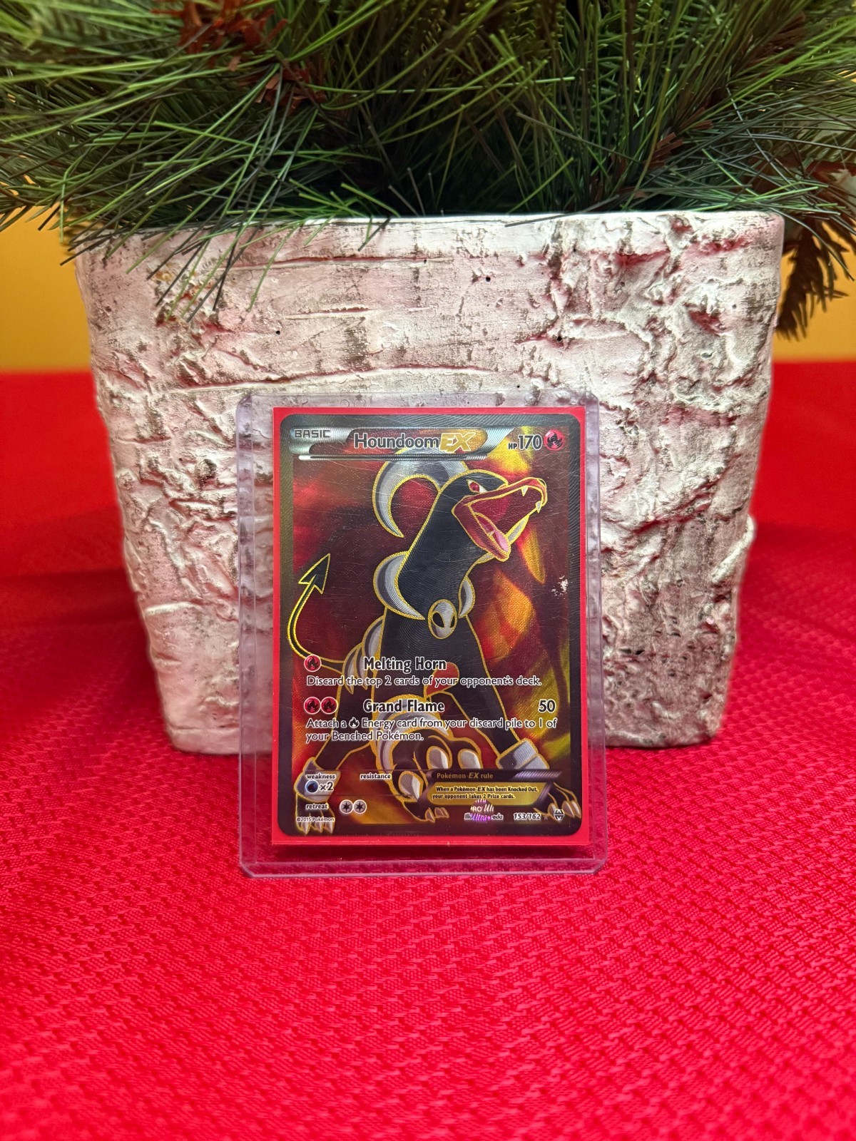 Houndoom EX (Full Art) 153/162 Ultra Rare XY - BREAKthrough Pokémon Card MInt