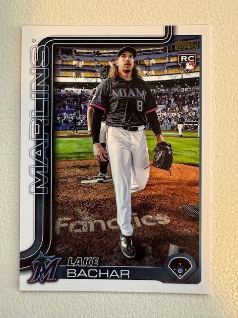 2025 Topps Update Lake Bachar RC Golden Mirror Variation #US158