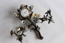 Pendulette bronze et porcelaine XVIIIe siècle Frères Esquivillon & De Chouden...