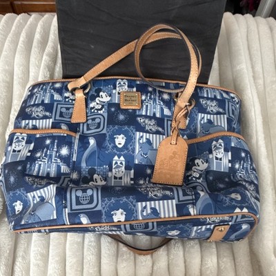 Dooney & Bourke Disney Magic Kingdom 45th Anniversary Large Blue Shoulder Bag