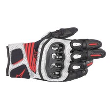 Alpinestars SPX Air Carbon V2 Gloves - Black/White/Fluo Red - 2XL XXL