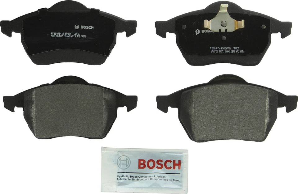 Conjunto de pastilhas de freio a disco Bosch dianteiro BP836 para 1998-1999 Volkswagen Passat - Imagem 3 de 3