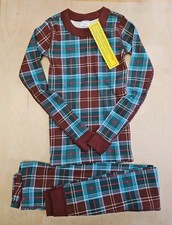 NWT HANNA ANDERSSON HARVEST PLAID HOLIDAY RED GREEN LONG JOHN PAJAMAS 130 8