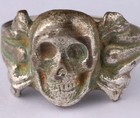 Ring Skull bones Antique amulet protecting against death signet Memento mori typ — photo 3
