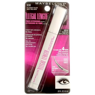 Maybelline Illegal Length Washable Mascara, 930 Blackest Black