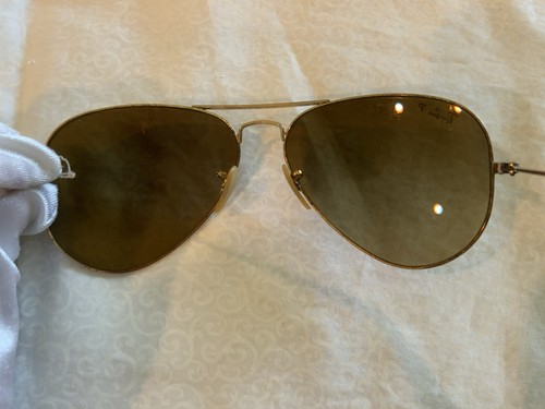 Gafas de sol Ray-Ban P Aviator vintage marrón marco rasguño - Imagen 15 de 15