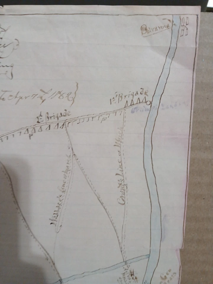 Antiguo Mapa de la Guerra Civil "Movimientos del General Wallace en Pittsburg Landing 1862 Foto 3 de 4