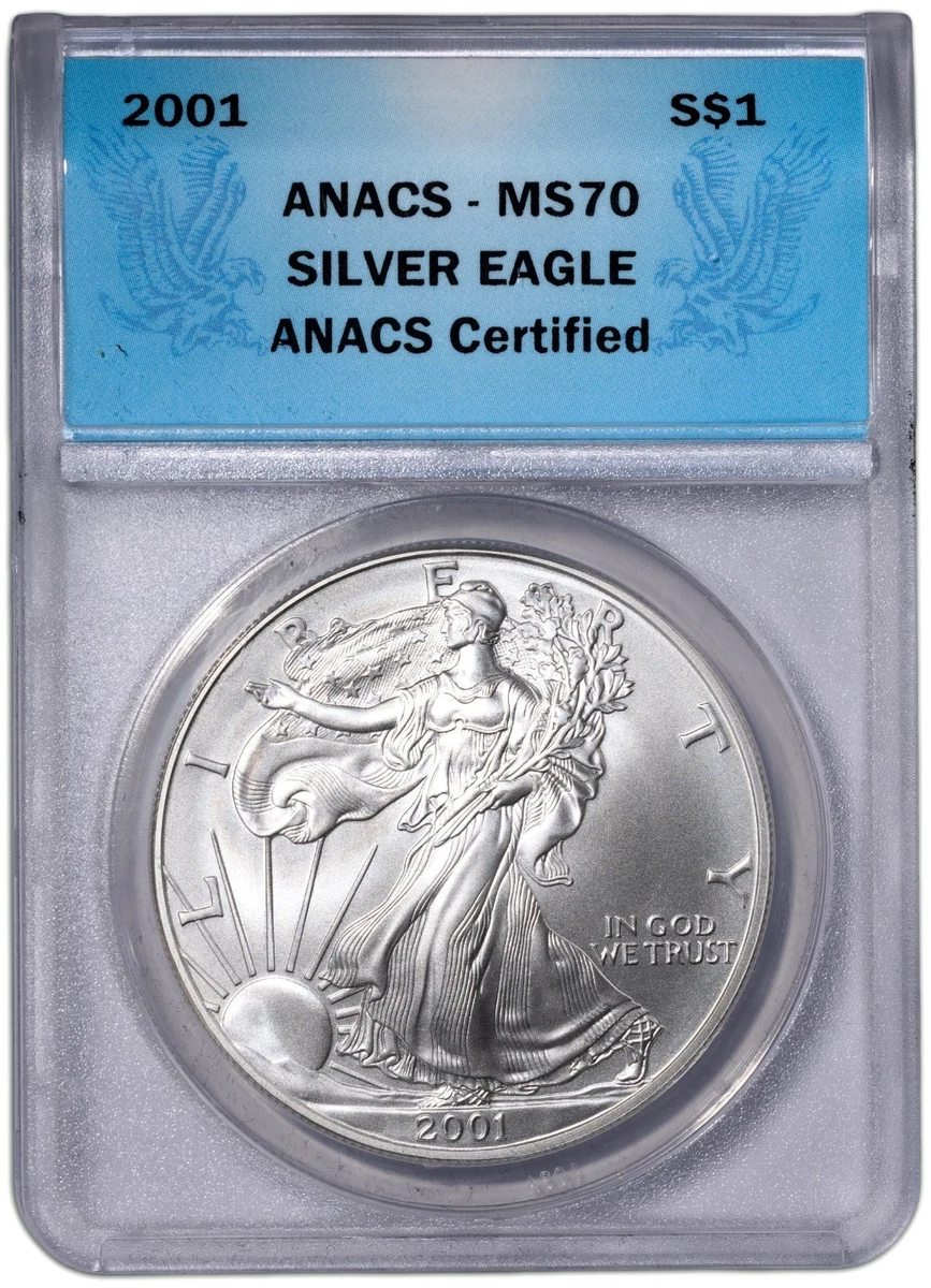 American Eagle MS 70 Graded 2001 Silver Bullion Coins for sale | eBay