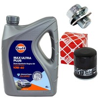 MotoröL Filter Set 10W-40 4 Liter + ÖLablassschraube FüR Toyota Corolla Avensis