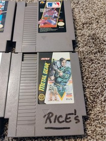 NES 4 Game Lot Super Mario Bros, Baseball, Metal Gear, California Games Nintendo