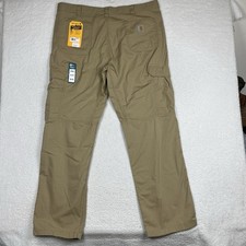 Carhartt Force Relaxed Fit Ripstop Cargo Work Pants Mens 42x34 Tan BN4200-M