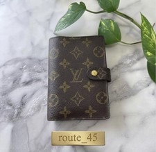 LOUIS VUITTON Monogram Agenda PM Day Planner Cover R20005 LV Auth 180952