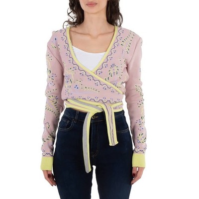 Y / Project Wrap Jacquard Cardigan, Brand Size 36 (US Size 4)