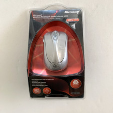 New Microsoft Wireless Notebook Laser Mouse 6000 Model 1054, 1051 B5W-00006 