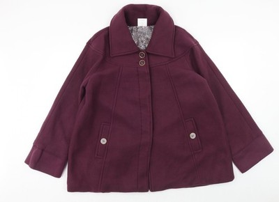 Ann de Lancay Damen lila Jacke Blazer Größe 16 Knopf