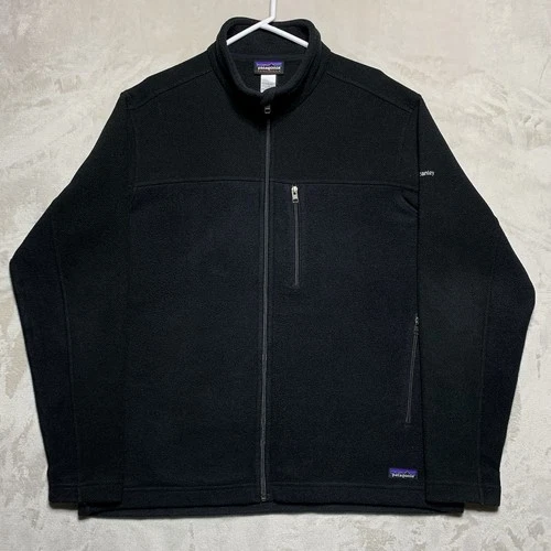 Patagonia Simple Synchilla Jacket Fleece Full Zip Black XL Morgan Stanley - product listing photo