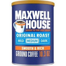 Maxwell House Original Roast Ground Coffee, 10.3 oz Canister, Medium