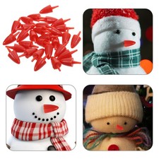 100 Pcs Carrot Nose Plastic For Snowman Craft Toys And Winter Decoration