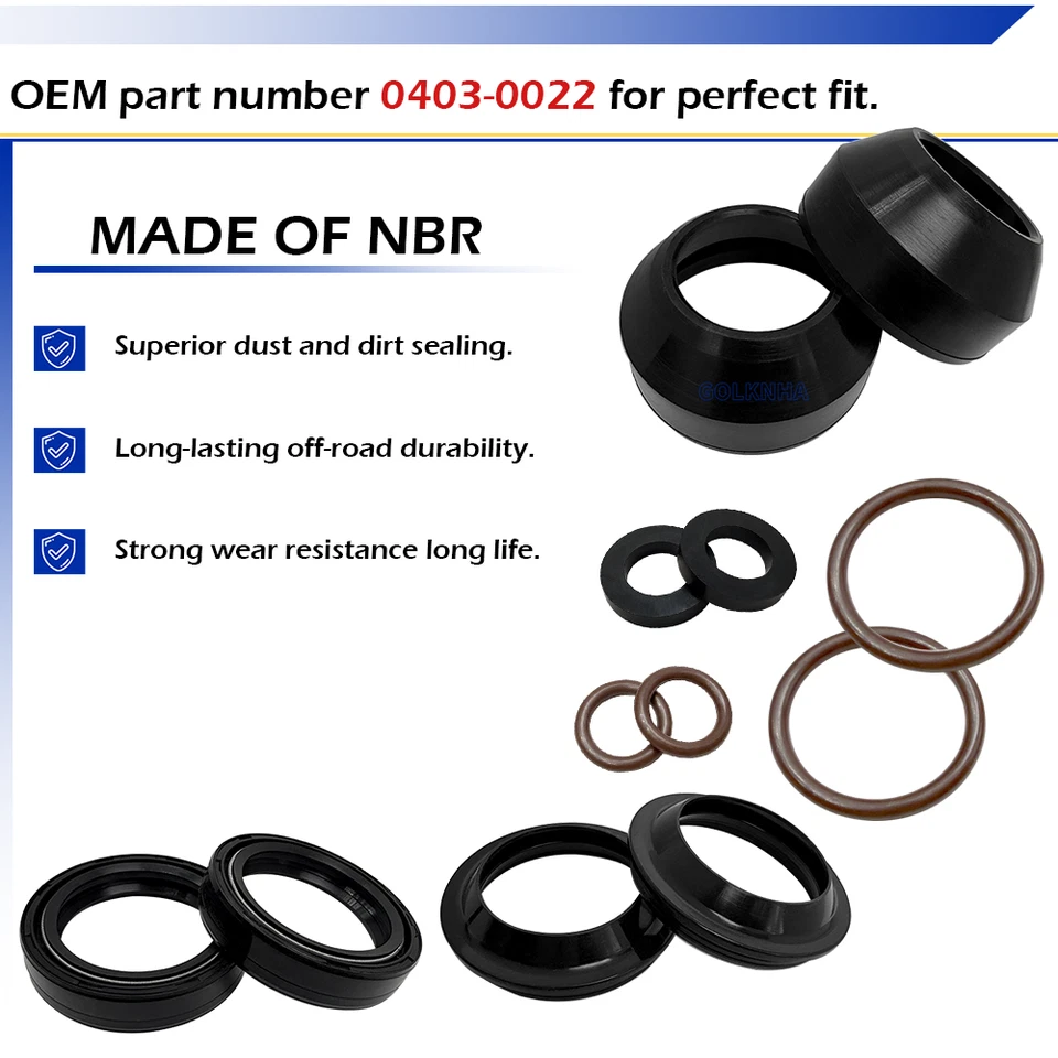 Fork Bushing Seal & Dust Oil Rebuild Kit for Harley Softail Dyna Street Glide Foto 2 de 4